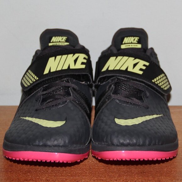 Nike High Jump Elite Track Shoes Men 9 Black Pink Lemon - Picture 4 of 7